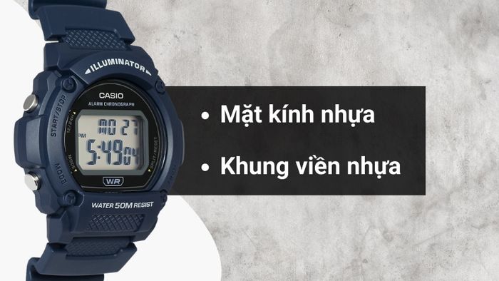 Chất liệu mặt kính và khung viền của mẫu đồng hồ
