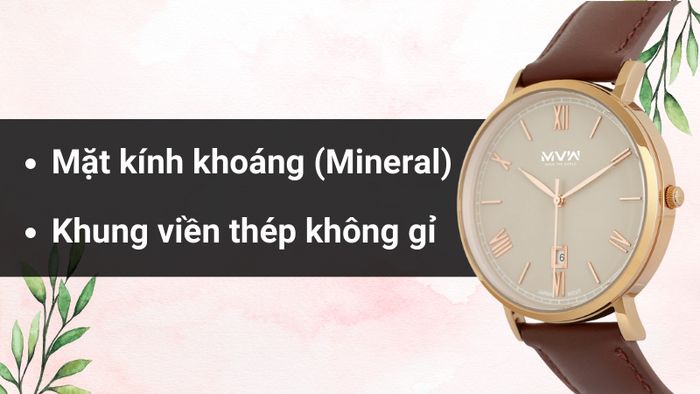 Chất liệu mặt kính và khung viền của mẫu đồng hồ
