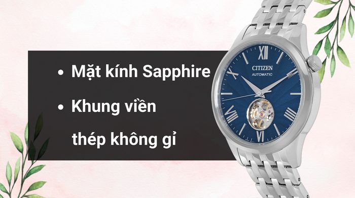 Chất liệu mặt kính và khung viền của mẫu đồng hồ