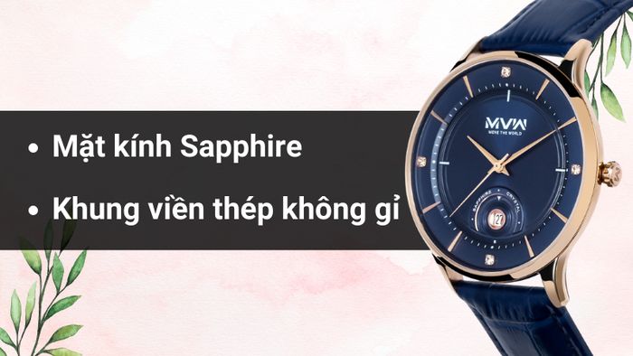 Chất liệu mặt kính và khung viền của mẫu đồng hồ