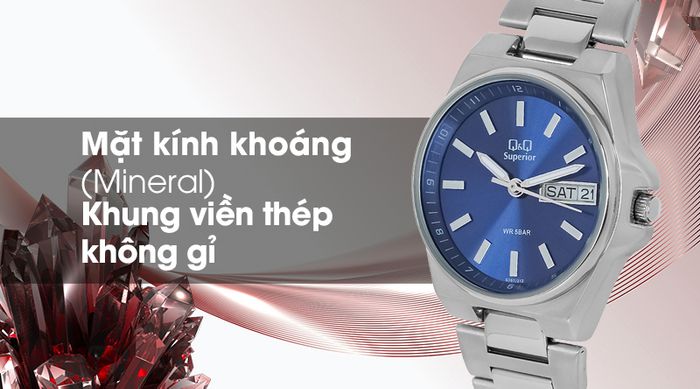 Đồng hồ nữ Q&Q S397J212Y có khả năng chịu va đập tốt