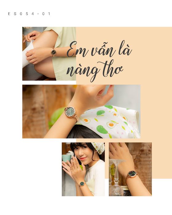 Đồng hồ Nữ Elio ES054-01 nữ tính, dịu dàng
