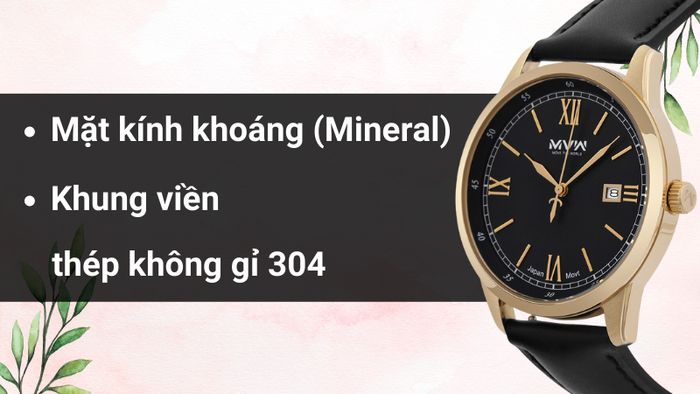 Chất liệu mặt kính và khung viền của mẫu đồng hồ