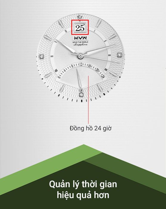 Đồng hồ nam MVW ML050-01 có thêm nhiều tiện ích khác