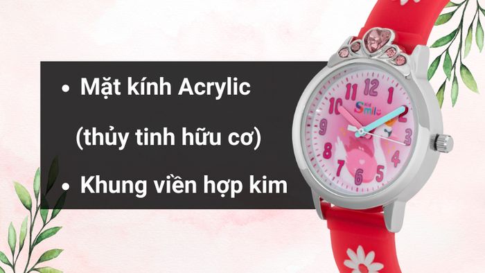 Chất liệu mặt kính và khung viền của mẫu đồng hồ