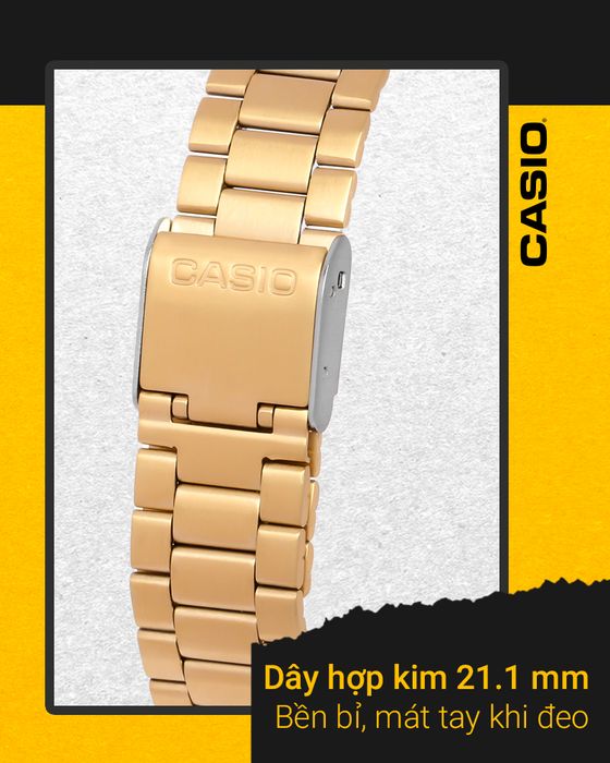 Đồng hồ Unisex Casio A168WG-9WDF có dây đeo chắc chắn
