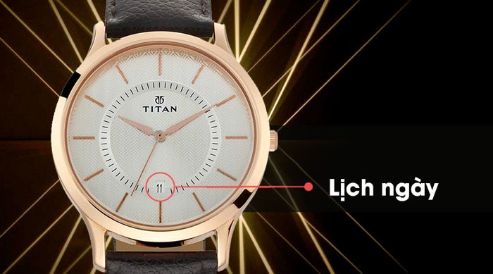 Đồng hồ nam Titan 1825WL01 được trang bị lịch ngày tiện lợi