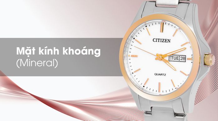 Đồng hồ nữ Citizen EQ0596-87A có mặt kính trong suốt, chắc chắn