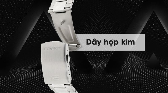 Đồng hồ nam Edifice Casio EFV-570D-1AVUDF có dây đeo hợp kim sáng bóng và bền bỉ