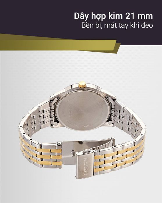 Đồng hồ nam Citizen BI5006-81P có dây đeo chống oxy hóa tốt