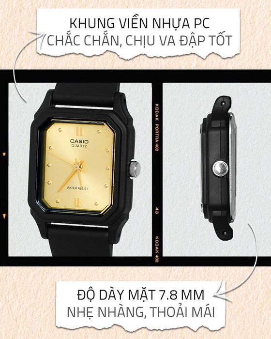 Đồng hồ Nữ Casio LQ-142E-9ADF có khung viền chắc chắn