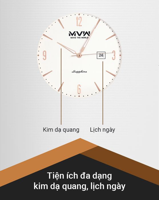 Đồng hồ Nam MVW ML055-01 có tiện ích đa dạng