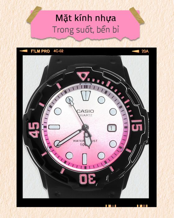 Đồng hồ Nữ Casio LRW-200H-4EVDR có mặt kính trong suốt