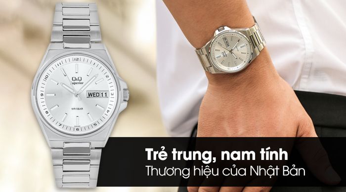 Đồng hồ nam Q&Q S396J201Y sở hữu thiết kế trẻ trung và nam tính