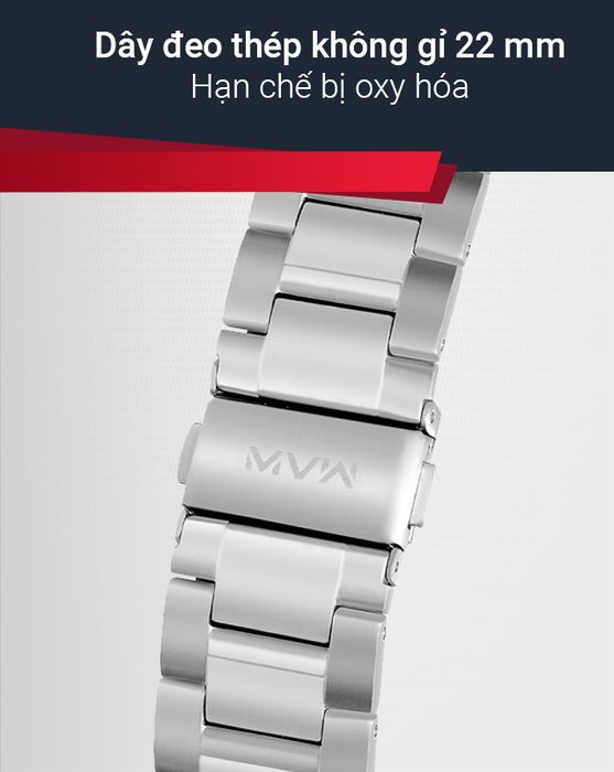 Đồng hồ Nam MWW MS056-01 có dây đeo thép không gỉ