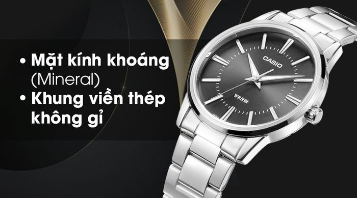 Đồng hồ nam Casio MTP-1303D-1AVDF bền bỉ nhờ khả năng chịu va đập tốt