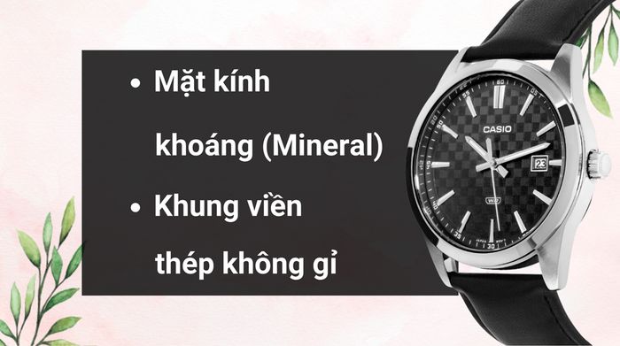 Chất liệu mặt kính và khung viền của mẫu đồng hồ