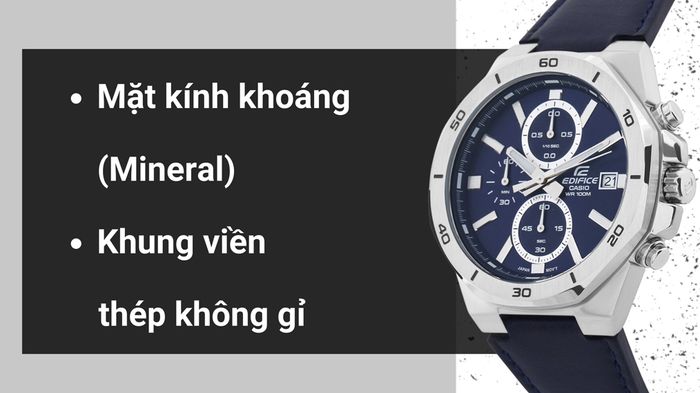Chất liệu mặt kính và khung viền của mẫu đồng hồ
