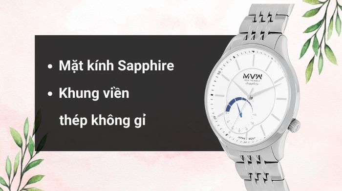 Chất liệu mặt kính và khung viền của mẫu đồng hồ