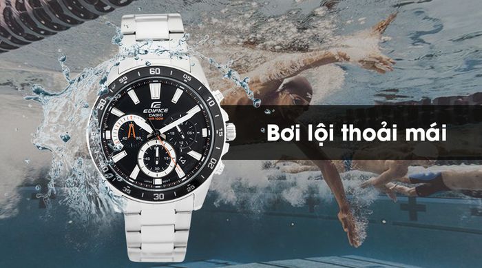 Đồng hồ nam Edifice Casio EFV-570D-1AVUDF có hệ số chống nước 10 ATM