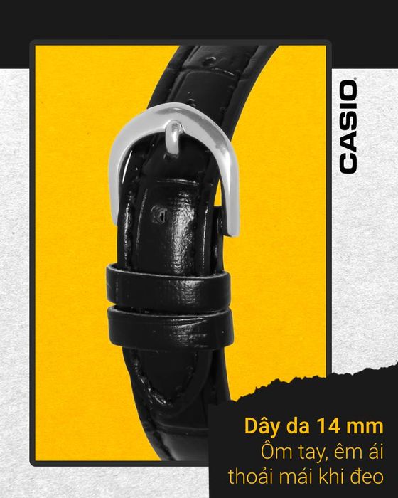 Đồng hồ nữ Casio LTP-V005L-7BUDF có dây đeo da êm tay và nhẹ nhàng