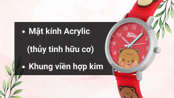 Chất liệu mặt kính và khung viền của mẫu đồng hồ