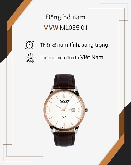 Tổng quan về đồng hồ Nam MVW ML055-01