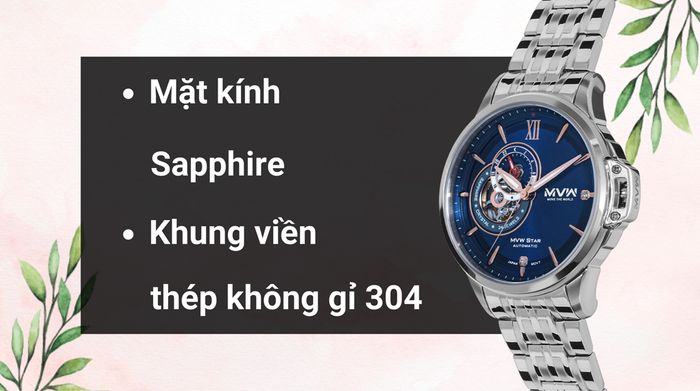 Chất liệu mặt kính và khung viền của mẫu đồng hồ