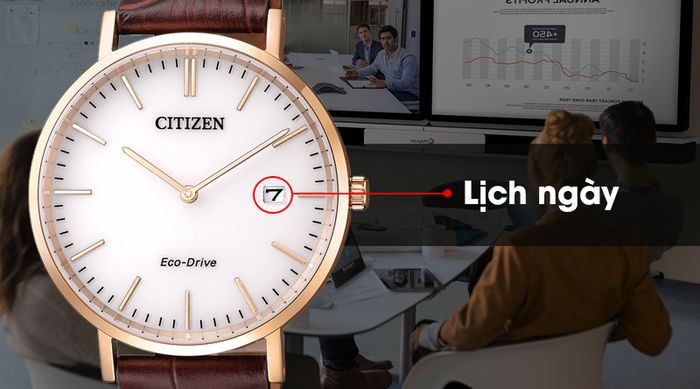 Đồng hồ nam Citizen AU1083-13A có lịch ngày tiện ích