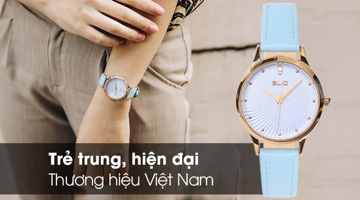 Đồng hồ Nữ Elio EL006-01 có thiết kế đơn giản, tinh tế