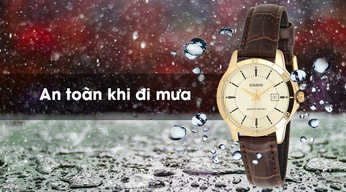 Đồng hồ nữ Casio LTP-V004GL-9AUDF có hệ số chống nước 3 ATM