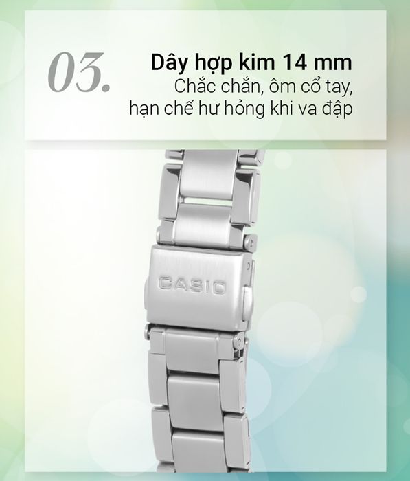 Đồng hồ nữ Casio LTP-1165A-4CDF có dây đeo hợp kim bền bỉ