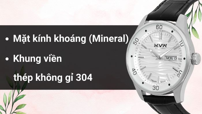 Chất liệu mặt kính và khung viền của mẫu đồng hồ