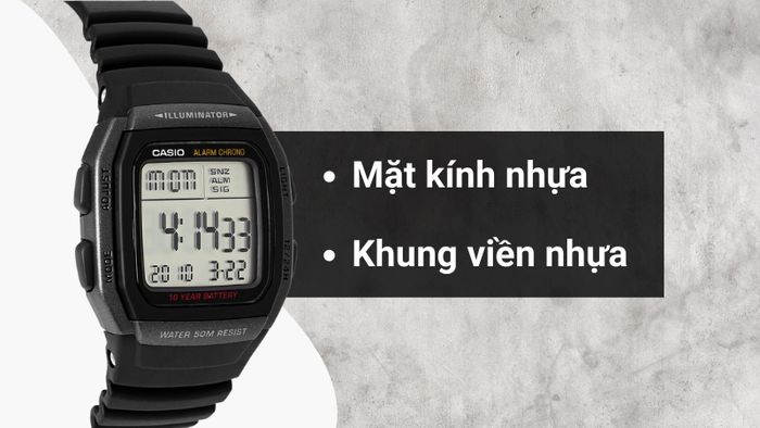 Chất liệu mặt kính và khung viền của mẫu đồng hồ