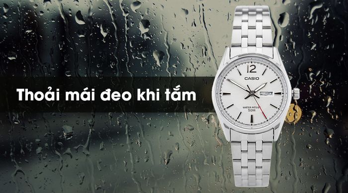 Đồng hồ nam Casio MTP-1335D-7AVDF có hệ số chống nước 5 ATM