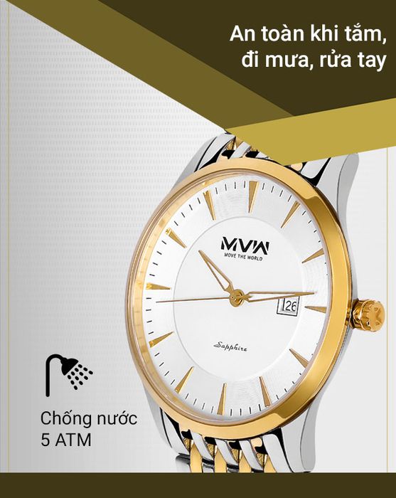 Đồng hồ nam MVW MS064-01 có hệ số chống nước 5 ATM