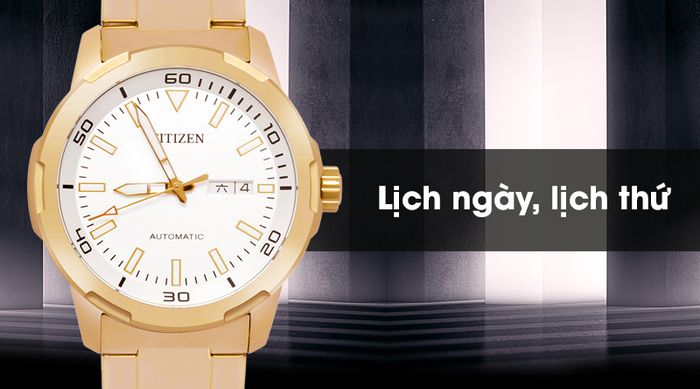 Đồng hồ nam Citizen NH8373-88A - Cơ tự động hỗ trợ lịch thứ, ngày tiện lợi