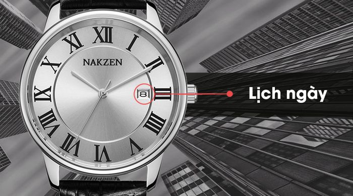 Đồng hồ nam Nakzen SL4090G-7 trang bị lịch ngày giúp bạn quản lý thời gian tốt hơn