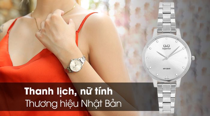 Đồng hồ nữ Q&Q S401J201Y mang thiết kế thời trang và hiện đại