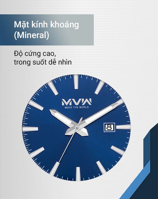Đồng hồ nam MWW ML039-01 có mặt kính khoáng trong suốt
