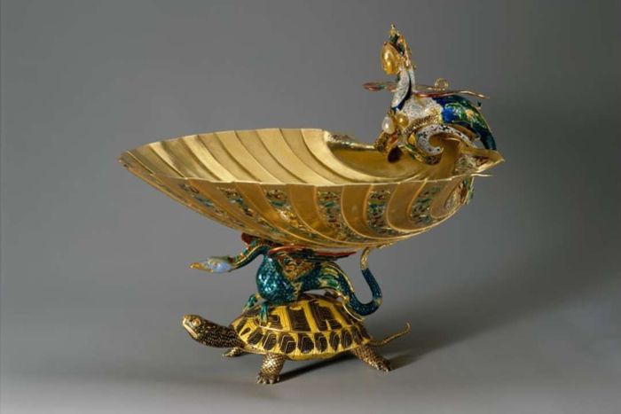 A replica of the Rospigliosi cup, once believed to be the work of Benvenuto Cellini