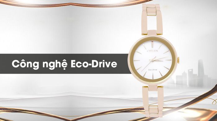 Đồng hồ nữ Citizen EM0639-81A được trang bị công nghệ Eco-Drive hiện đại