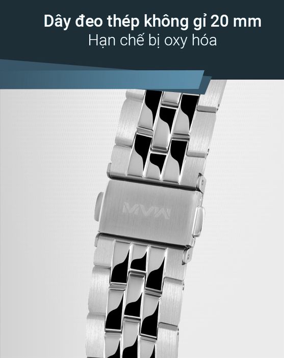 Đồng hồ Nam MWW MS054-01 có dây đeo thép không gỉ