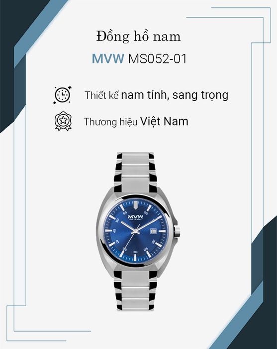 Đồng hồ Nam MVW MS052-01 đến từ thương hiệu Việt Nam