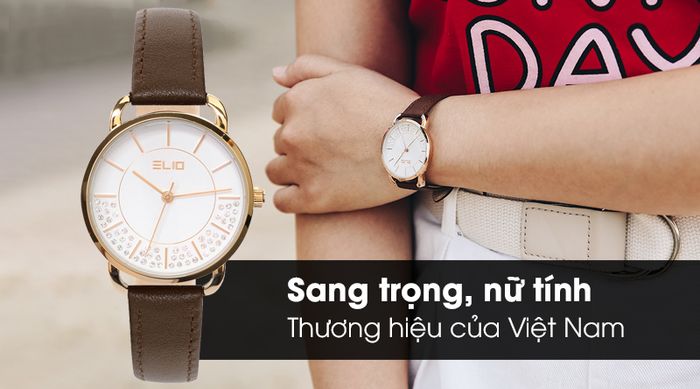 Đồng hồ Nữ Elio EL005-01 có thiết kế sang trọng, nữ tính