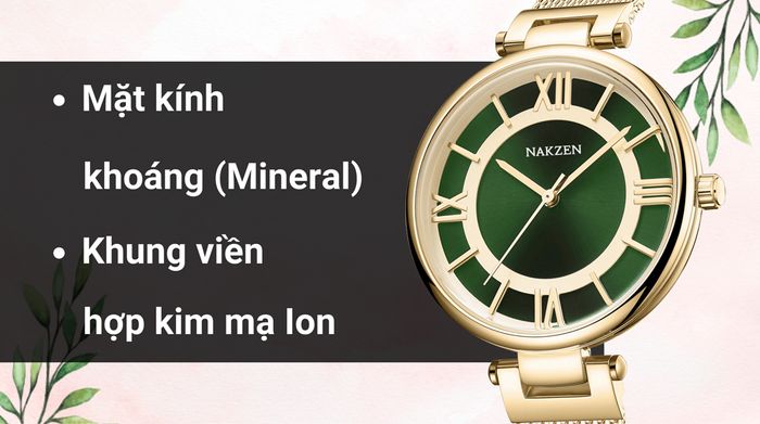 Chất liệu mặt kính và khung viền của mẫu đồng hồ