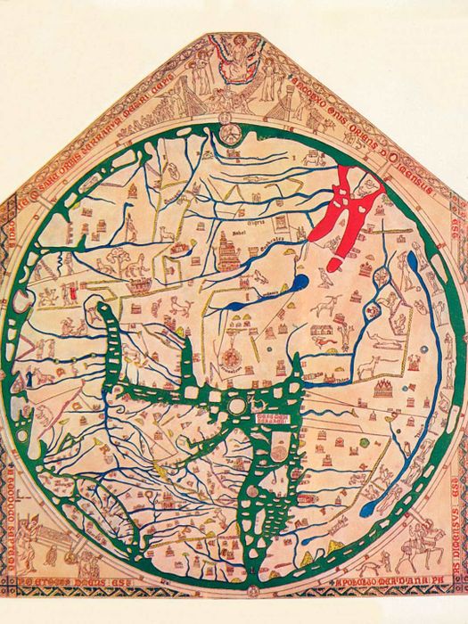 The Hereford Mappa Mundi.