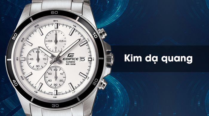 Đồng hồ nam Edifice Casio EFR-526D-7AVUDF được trang bị thêm kim dạ quang