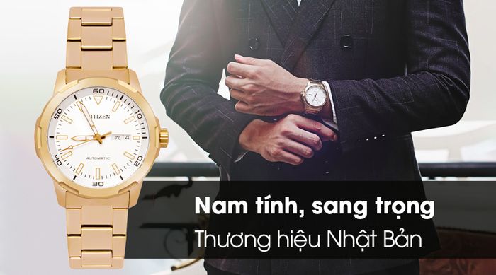 Đồng hồ nam Citizen NH8373-88A - Cơ tự động với thiết kế nam tính, sang trọng