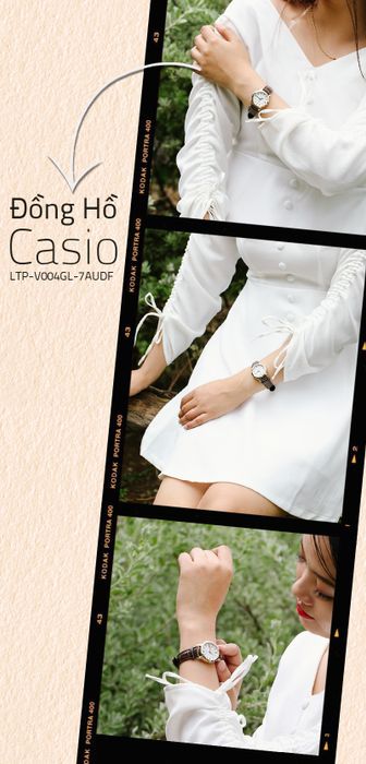 Đồng hồ nữ Casio LTP-V004GL-7AUDF - đeo tay